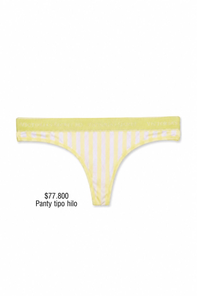 PANTY VS THONG AMARILLO RAYAS BLANCAS
