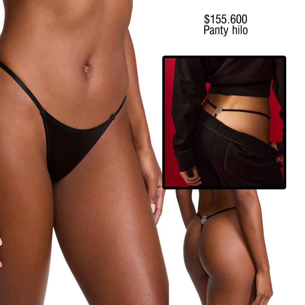 PANTY VS V-STRING NEGRO CHARM ATRÁS