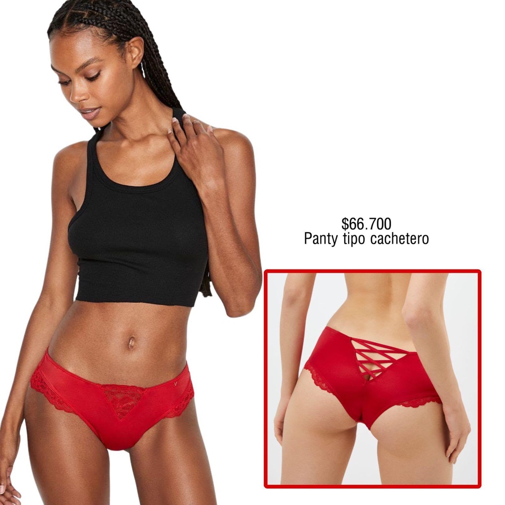 PANTY VS CHEEKY ROJO TIRAS ATRÁS