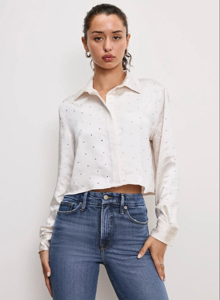 CAMISA GOOD AMERICAN EN SATIN