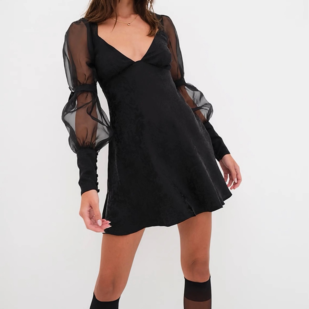 VESTIDO FOR LOVE AND LEMONS CON MANGAS EN VELO