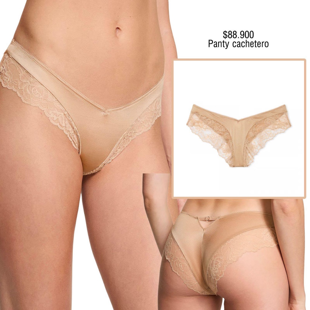 PANTY VS CHEEKY BEIGE ENCAJE ROMANTICO