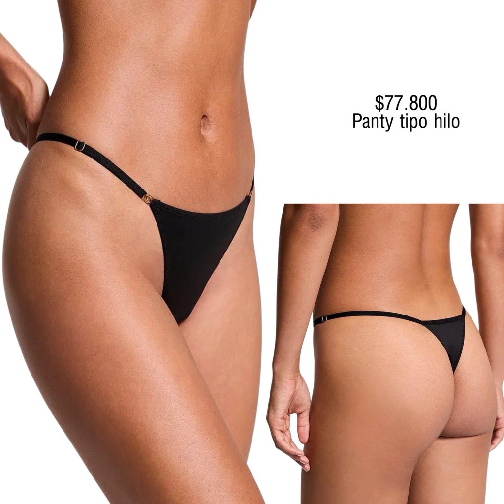 PANTY VS THONG NEGRO AJUSTABLE