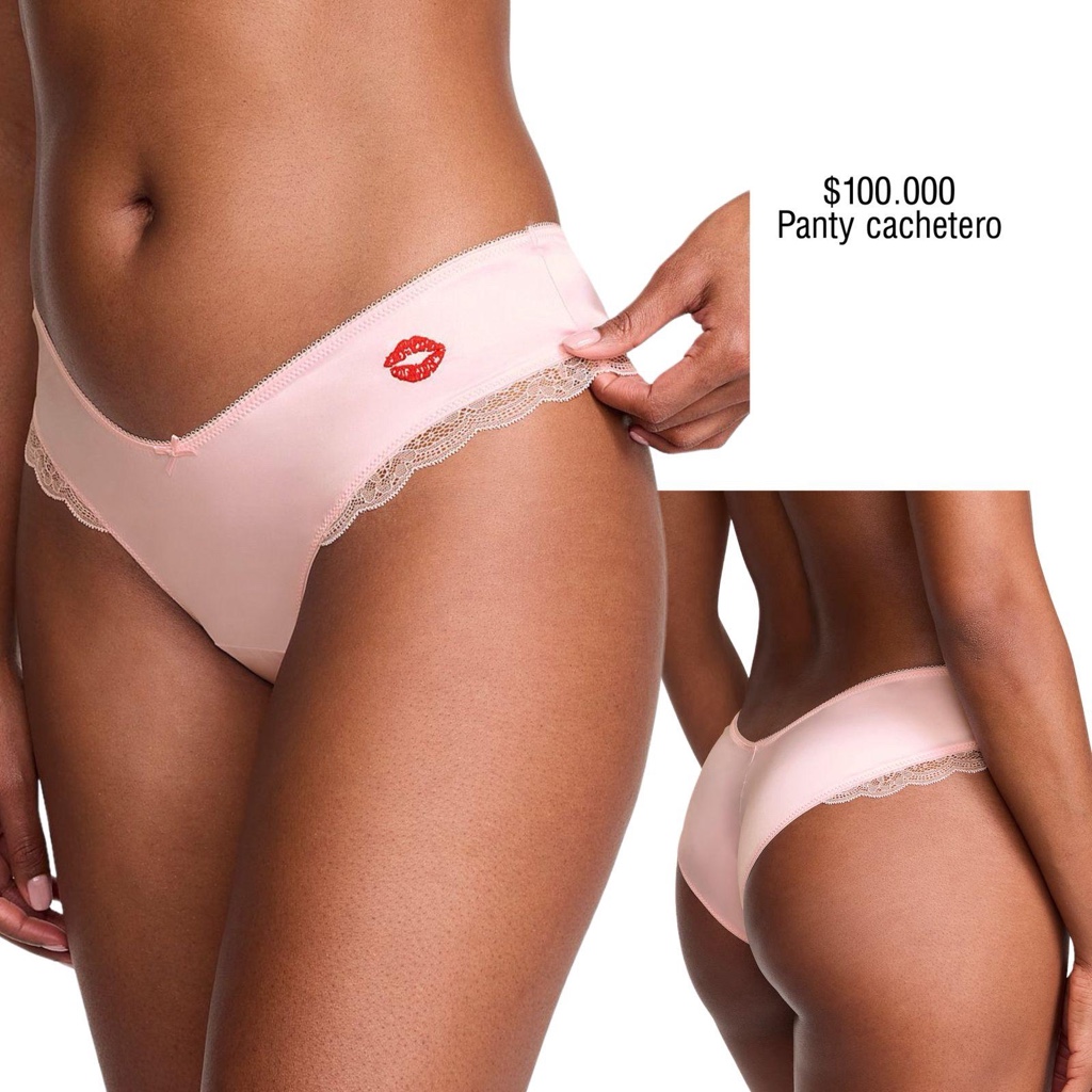PANTY VS HIGH-LEG CHEEKY CULOTE ROSADO/BESO-M
