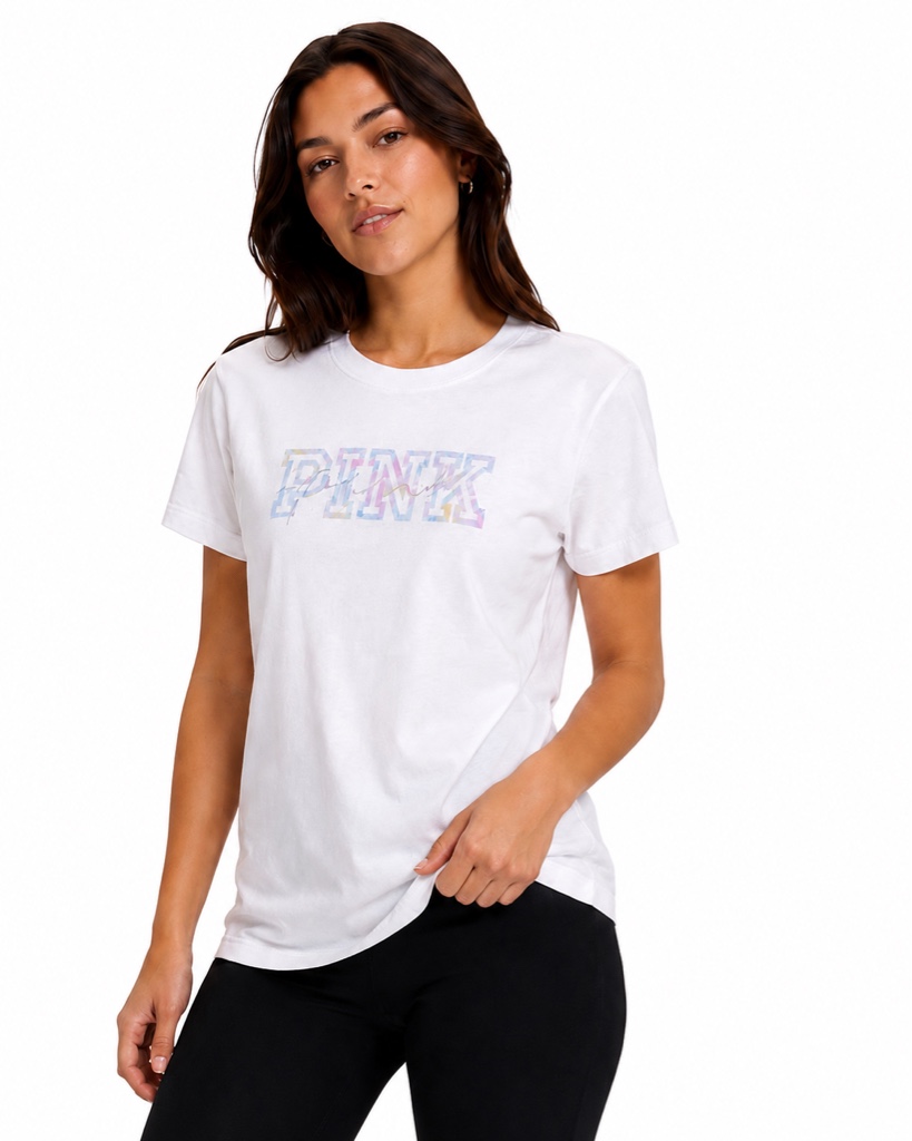 CAMISETA PINK COLOR BLANCO