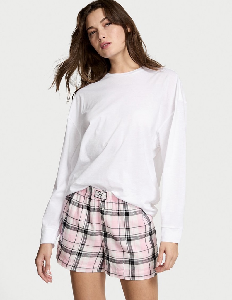 PIJAMA VS EN ALGODON SHORT CON APLIQUE EN CRISTALERIA