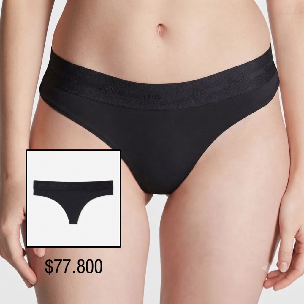 PANTY PINK THONG STRING NEGRO-XL