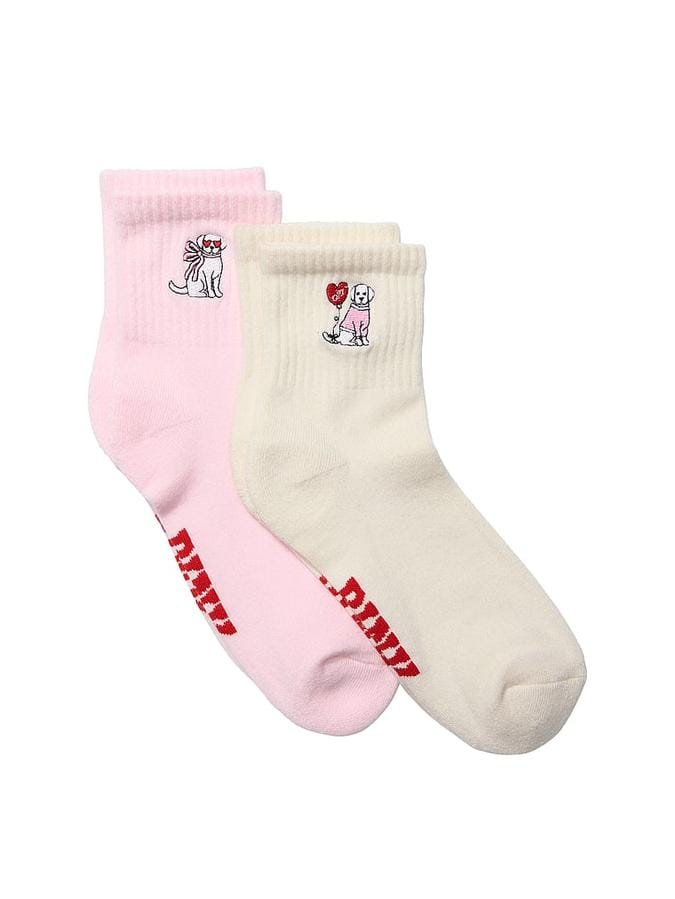 MEDIAS PINK SETX2 PERRITOS