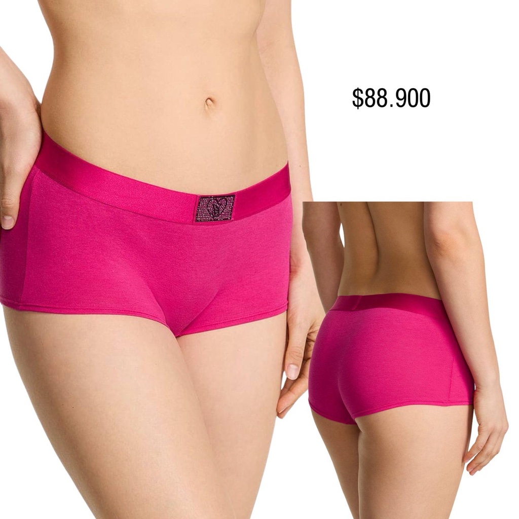 PANTY VS BOYSHORT FUSCIA LOGO SHINE-M