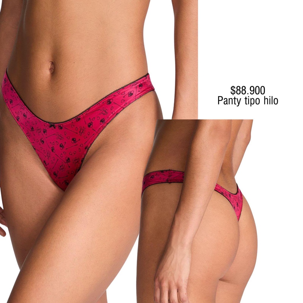 PANTY VS HIGH-LEG THONG FUSCIA CEREZA ESTAMPADO