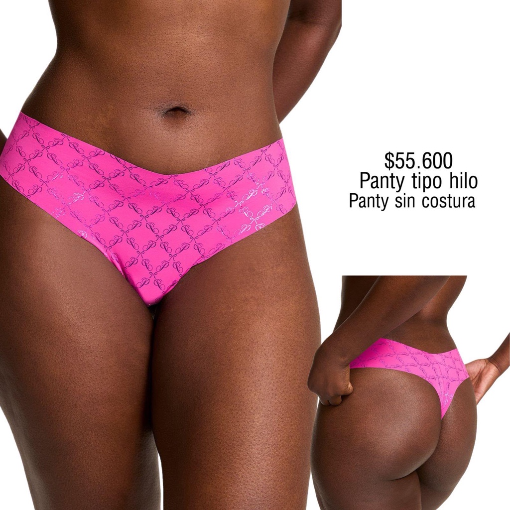 PANTY PINK THONG STRING FUSCIA BRILLANTE INVISIBLE