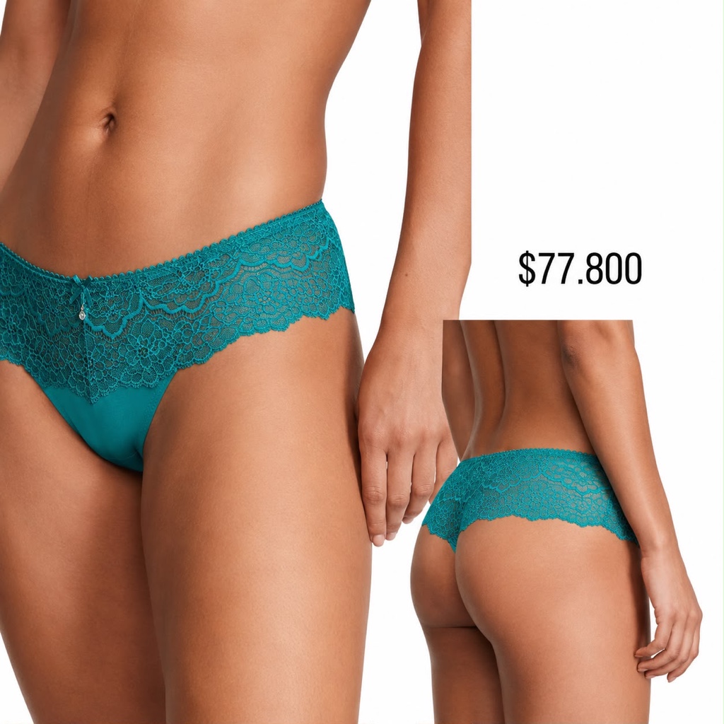 PANTY VS WIDE SIDE THONG VERDE PINO