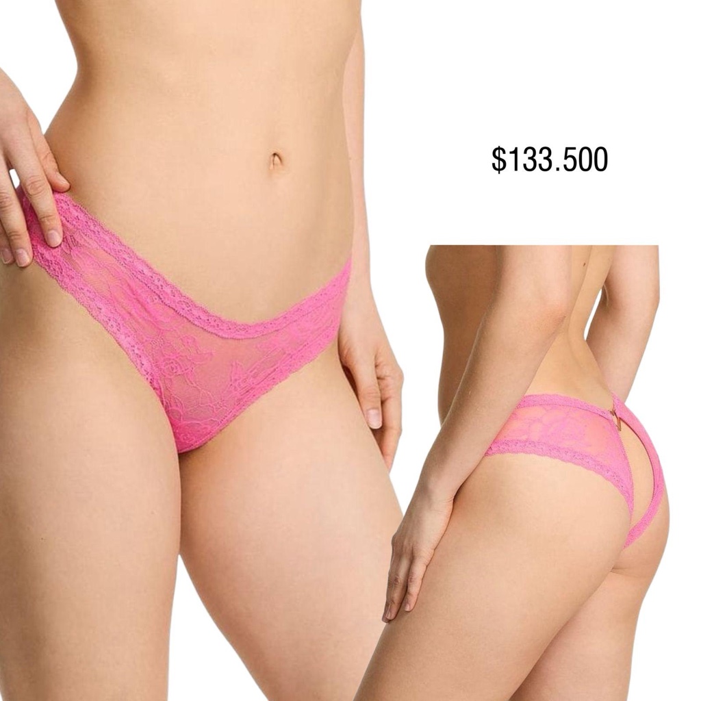 PANTY VS HIGH-LEG CHEEKY CULOTE  ROSA CON ABERTURA ATRÁS-M