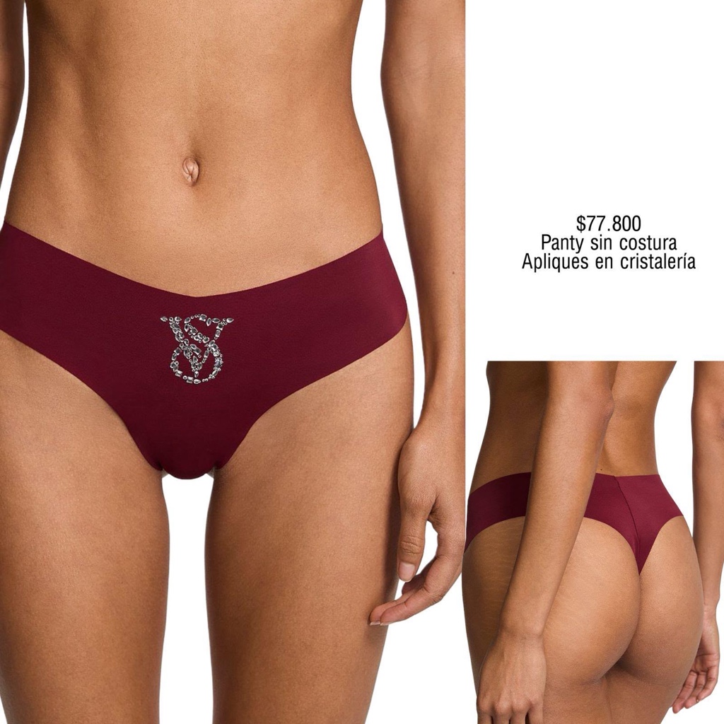 PANTY VS THONG STRING SANGRIA RED INVISIBLE