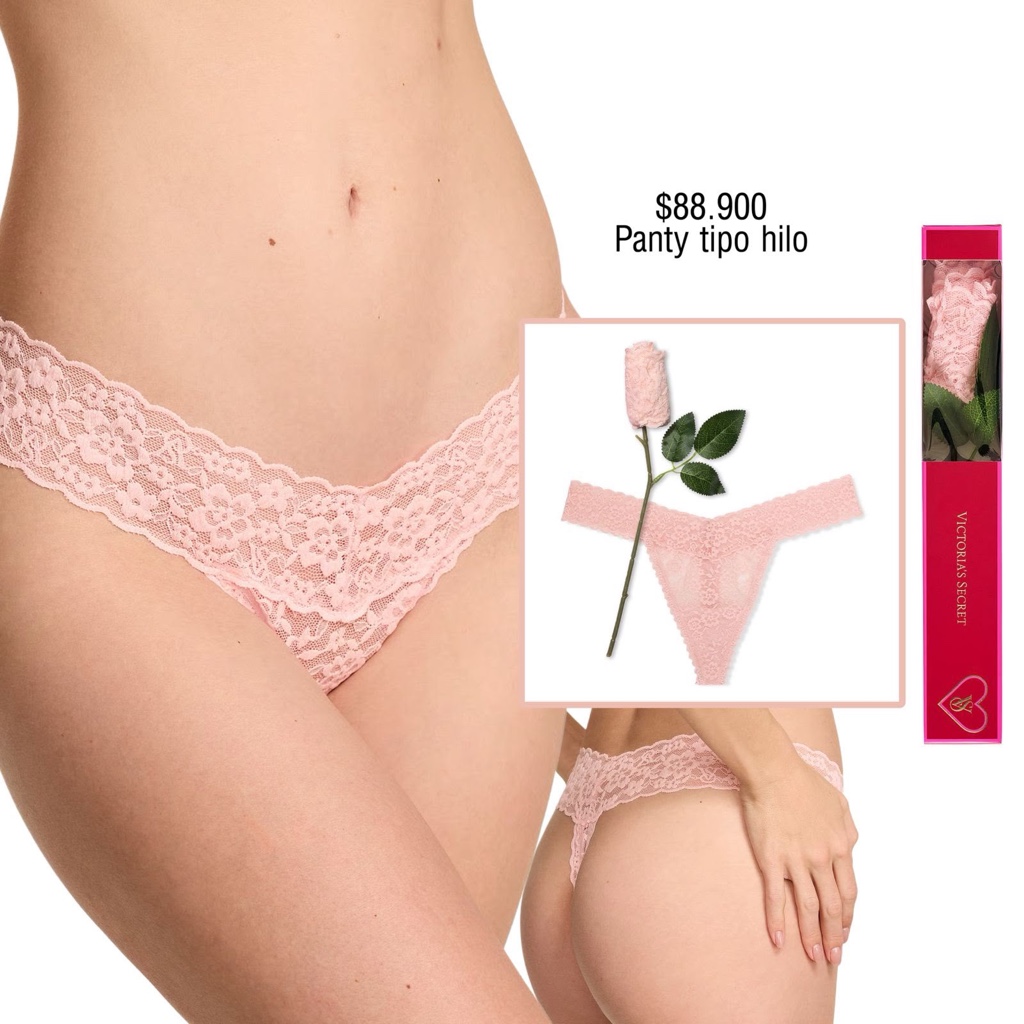 PANTY VS THONG STRING ROSADO EDICION SAN VALENTIN