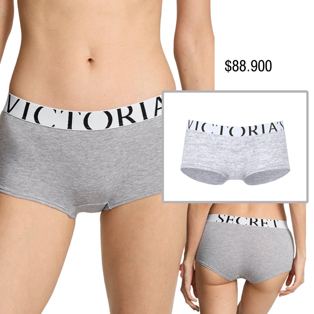 PANTY VS BOYSHORT GRIS ICONIC
