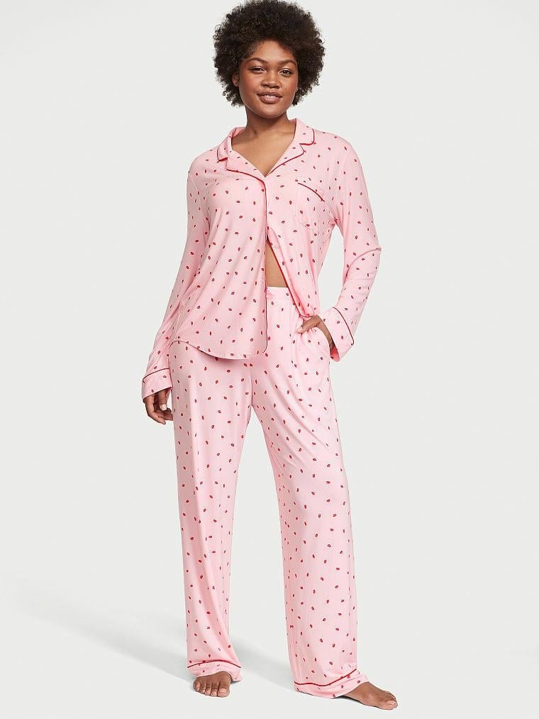 PIJAMA EN ALGODÓN MODAL VS ROSADO