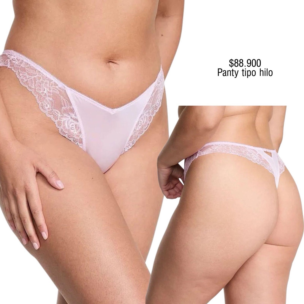 PANTY VS HIGH-LEG THONG LILA CLARO BORDE EN ENCAJE