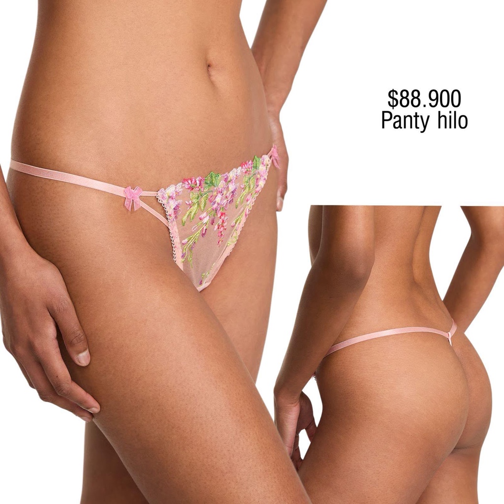 PANTY VS V-STRING FLORAL ROSA
