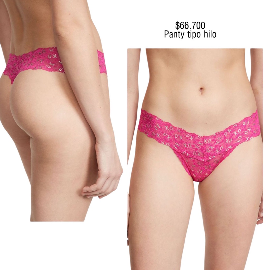 PANTY VS THONG STRING FUSCIA EN ENCAJE