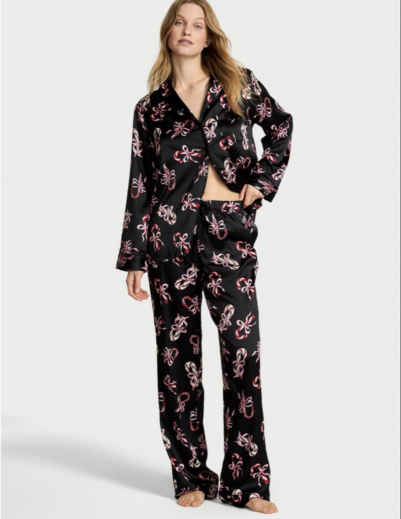 PIJAMA EN SATIN VS NEGRA EDICION HOLIDAYS