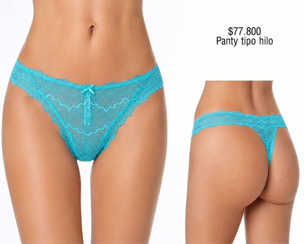 PANTY VS THONG STRING TURQUESA
