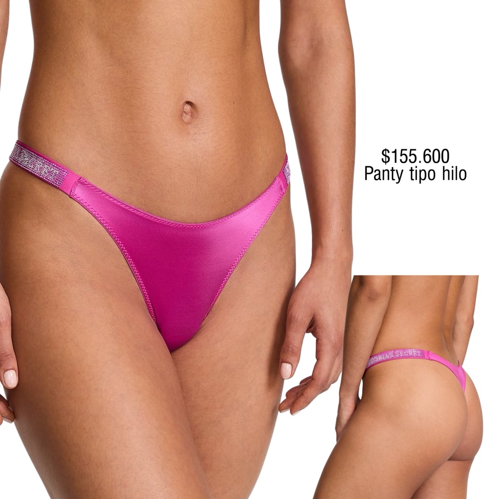PANTY VS SHINE THONG PINK FIRE