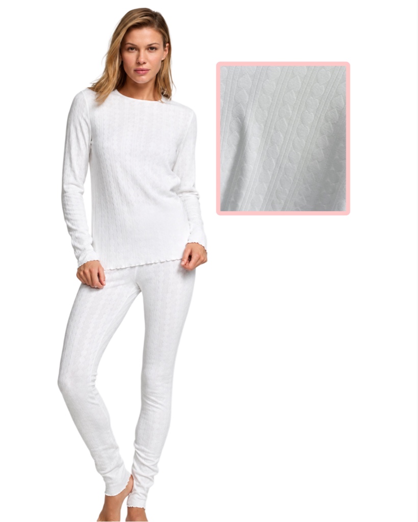 PIJAMA VS EN ALGODÓN COLOR BLANCO