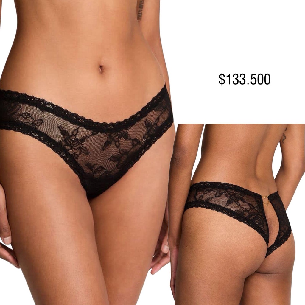 PANTY VS  HIGH-LEG CHEEKY CULOTTE NEGRO ABERTURA ATRÁS