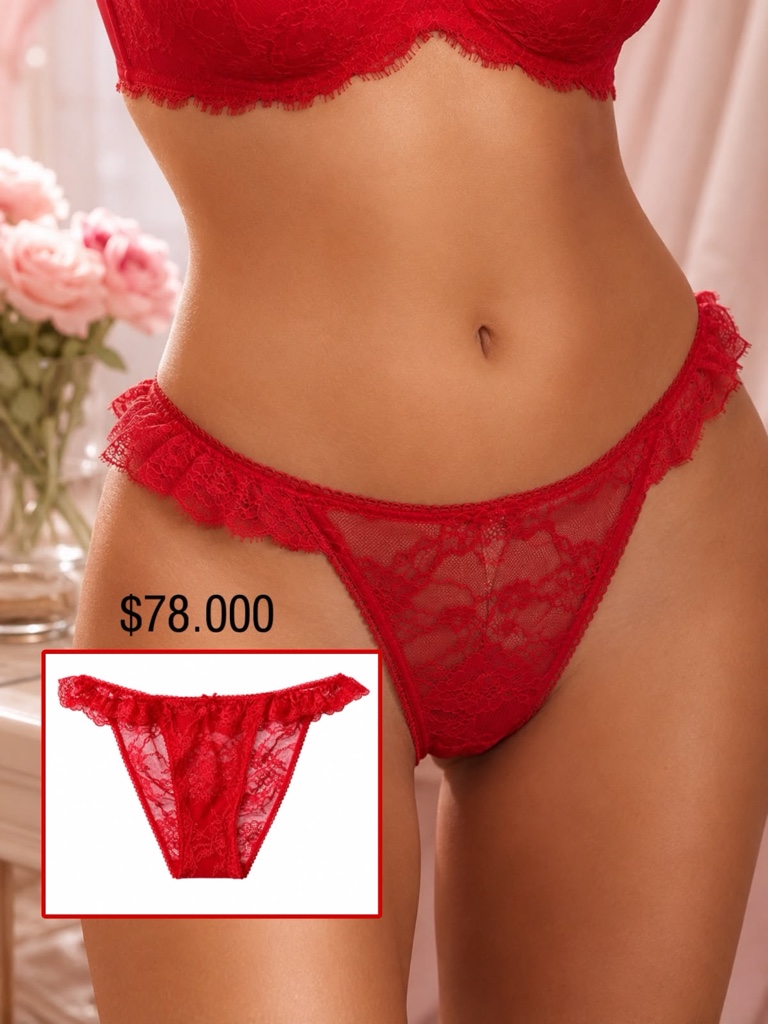 PANTY VS STRING BIKINI ROJO