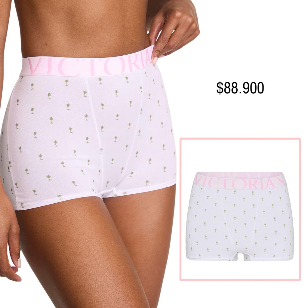 PANTY VS HIGH-WAIST BOYSHORT BLANCO ESTAMPADO PALMERAS