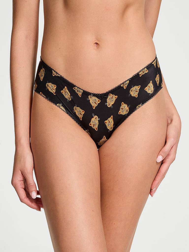 PANTY VS CHEEKY NEGRO CON ESTAMPADO JAGUAR