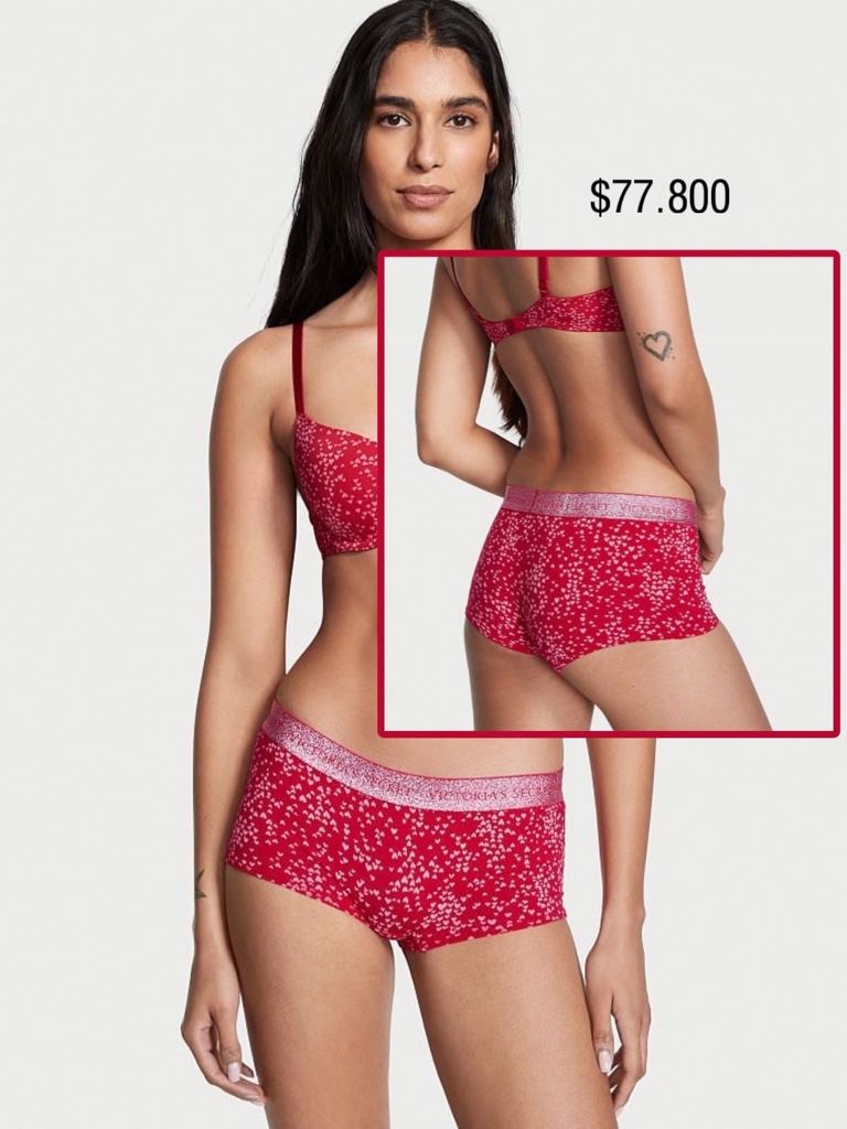 PANTY VS BOYSHORT ROJO CORAZONES-XL