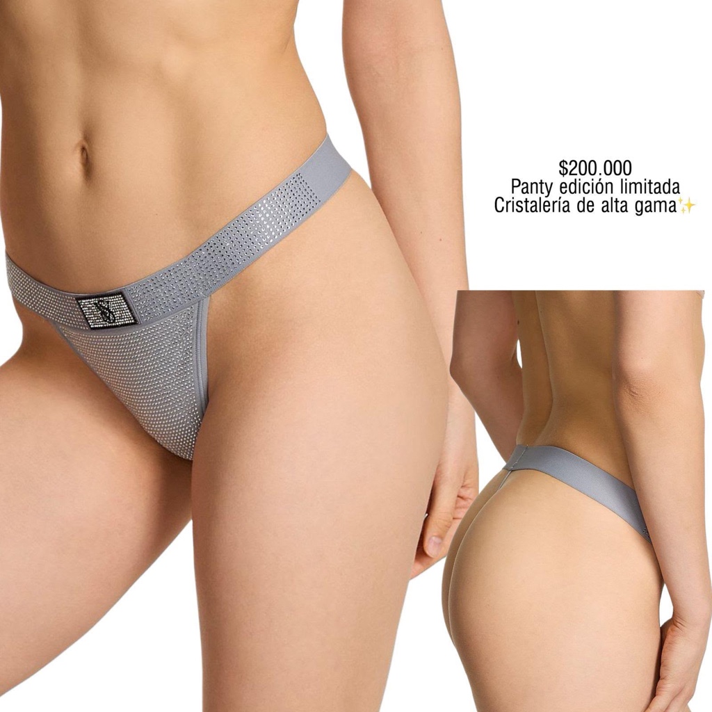 PANTY VS V-STRING GRIS PERLA-M