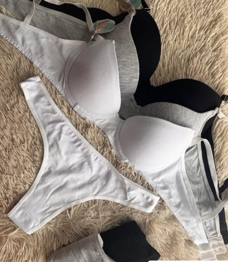 Conjunto lencería blanco y negro