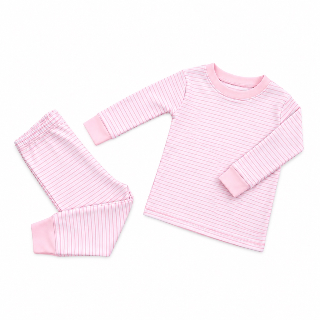 Pijama rayas rosa