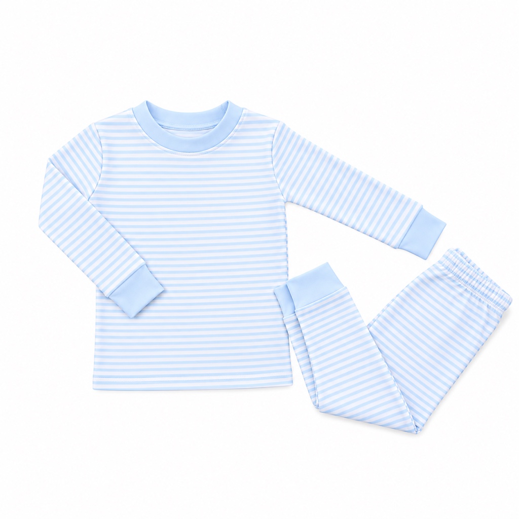 Pijama rayas azules