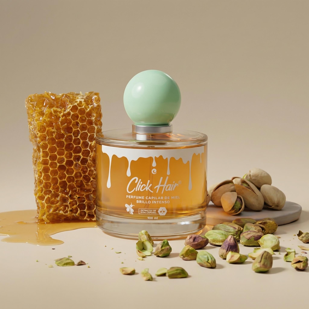 Click Hair perfume capilar de miel y pistacho brillo intenso