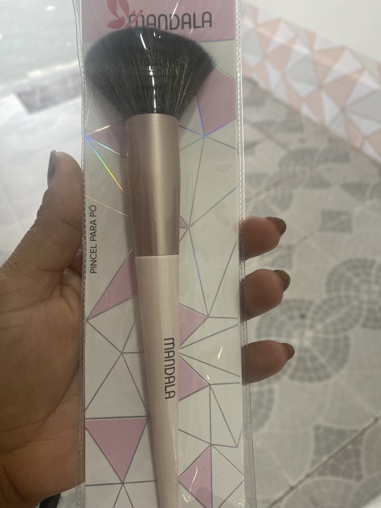Mandala pincel rosa para pó
