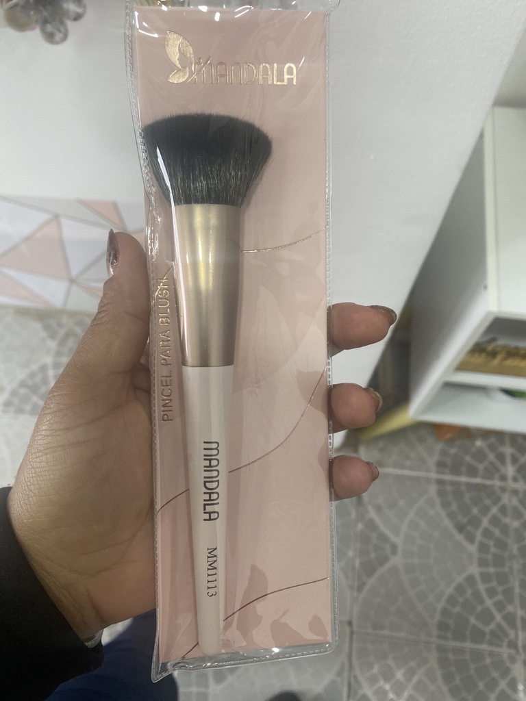 Mandala pincel para blush rosa