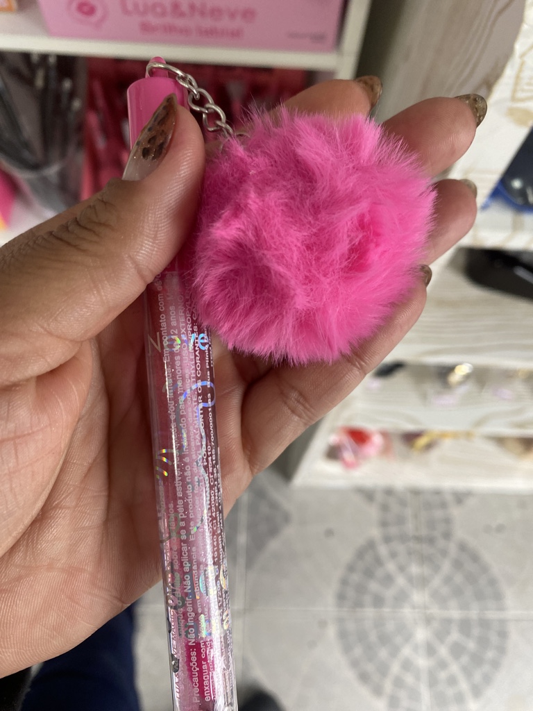 Brilho rosa pompom
