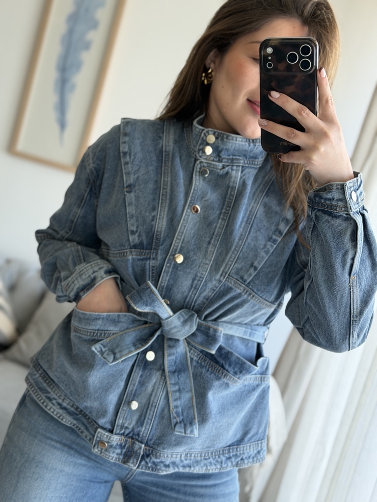 Chaqueta denim lazo