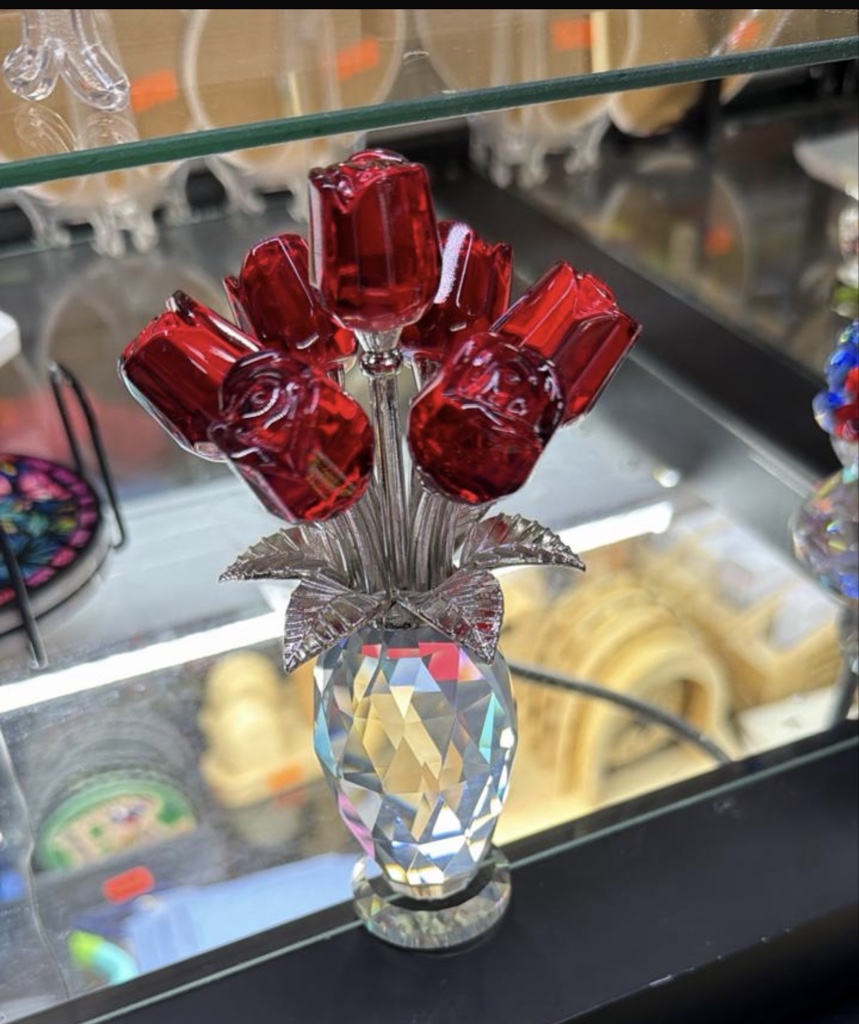 Rosas rojas cristal