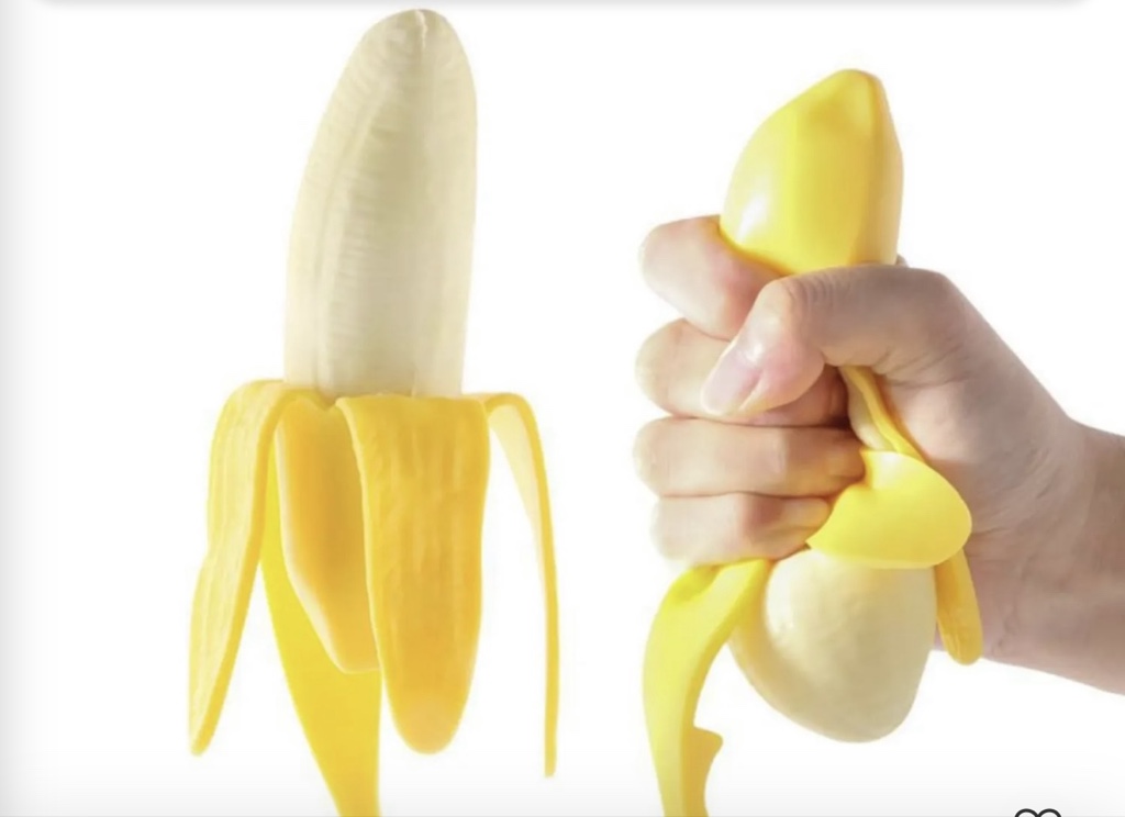 Banana antiestrés amarilla