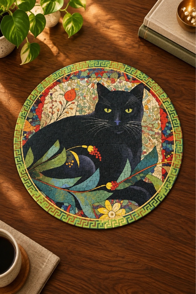 Rompecabezas gato negro
