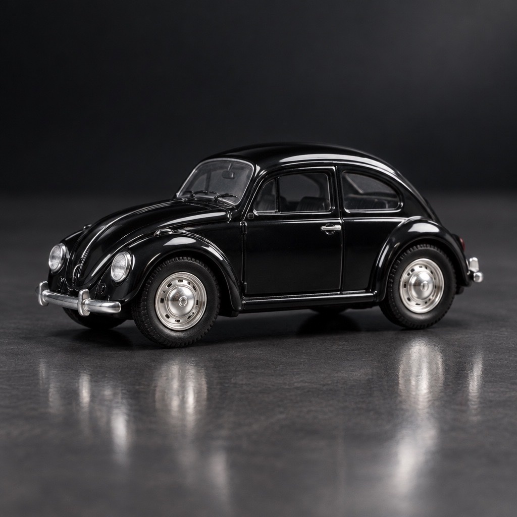 Auto Volkswagen negro Y Amarilla