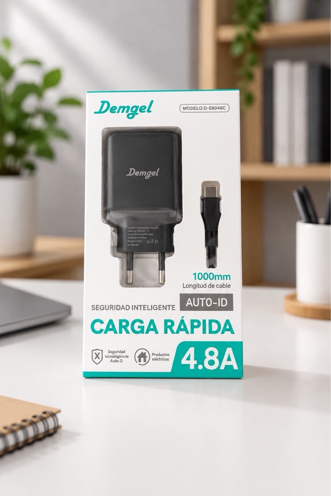 Demgel cargador rapido negro
