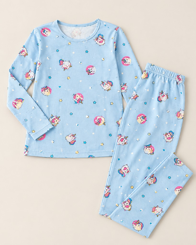 Pijama Fem Infantil Comprido (suede) - G - REF. 29