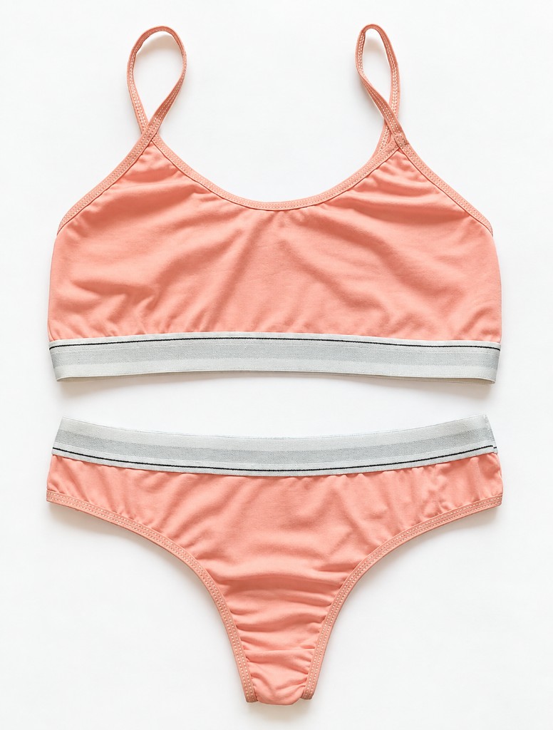 Conjunto Top + Calcinha Fem. Adulto - M (rosa claro) - REF. 09