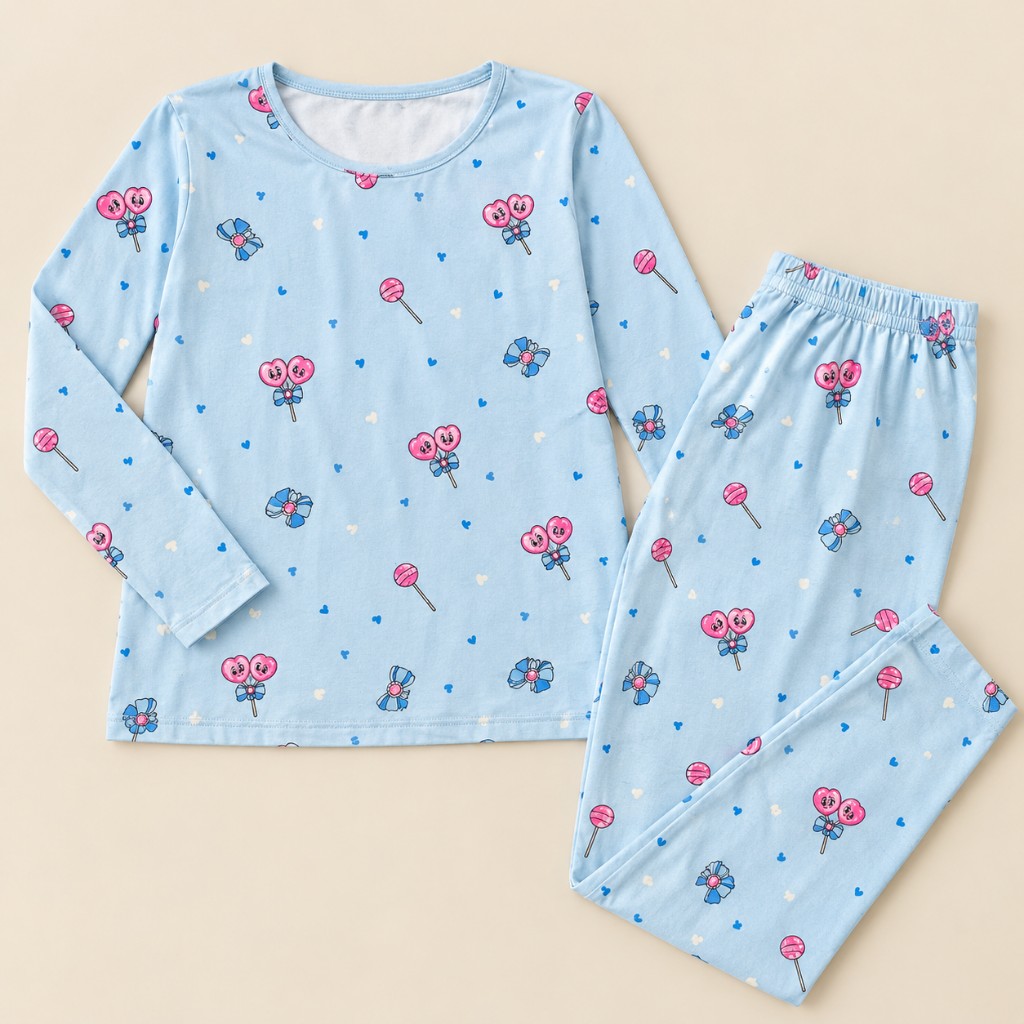 Pijama Fem. Infantil Comprido (suede) - M - REF. 29